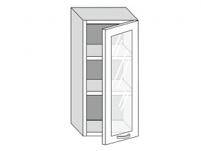 19.40.3 Шкаф настенный (h=913) на 400мм с 1-ой стекл. дверцей в Покачи - pokachi.magazinmebel.ru | фото