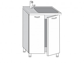2.60.2мн Шкаф-стол на 600мм под накладную мойку с 2-мя дверцами в Покачи - pokachi.magazinmebel.ru | фото