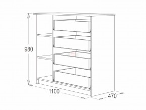 Комод 9 фант венге-млечный дуб в Покачи - pokachi.magazinmebel.ru | фото - изображение 2