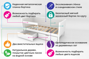 Кровать-тахта Svogen мягкая с ящиками и бортиком с фото бежевый/зверята в Покачи - pokachi.magazinmebel.ru | фото - изображение 2