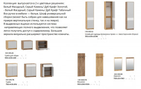 Прихожая Нортон Дуб Крафт Золотой/Серый Камень в Покачи - pokachi.magazinmebel.ru | фото - изображение 3