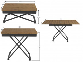 Стол универсальный трансформируемый Генри дуб шерман в Покачи - pokachi.magazinmebel.ru | фото - изображение 2